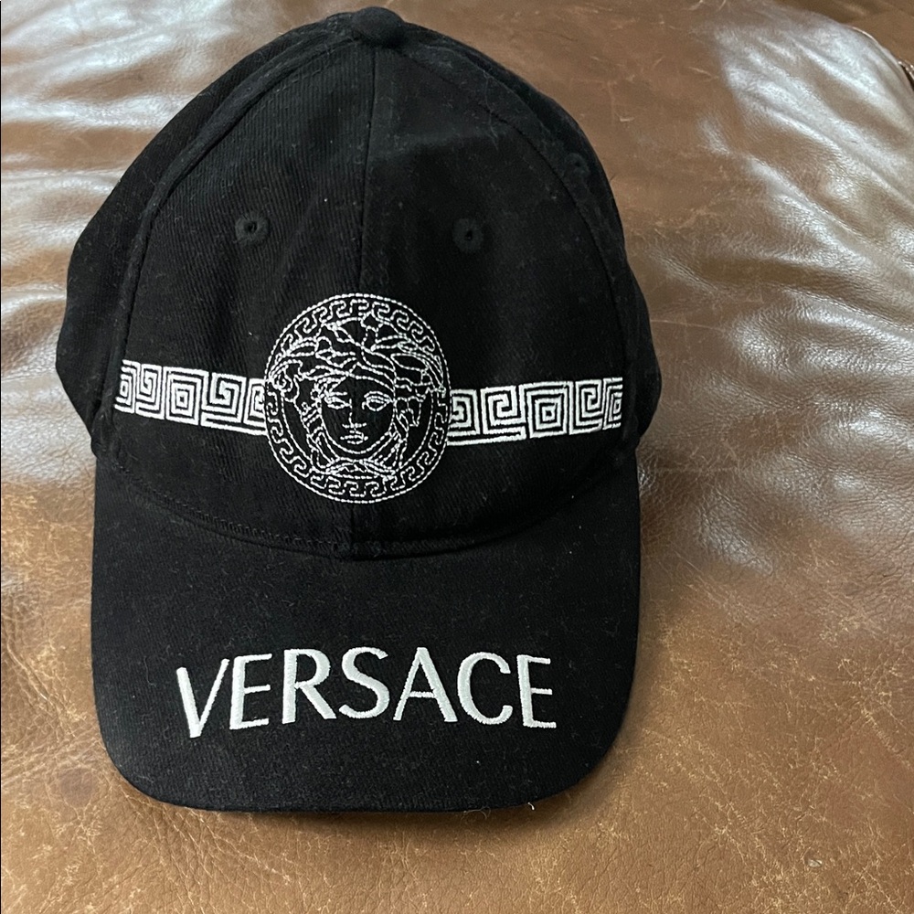 Versace Black and White Medusa Hat